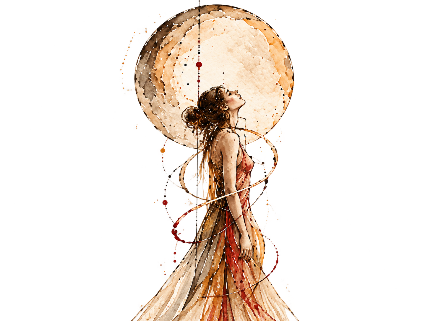 Erinnerung – Frau und Mond